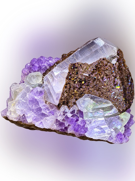 Other - 2.1in Calcite Amethyst and Muscovite - Brazil
